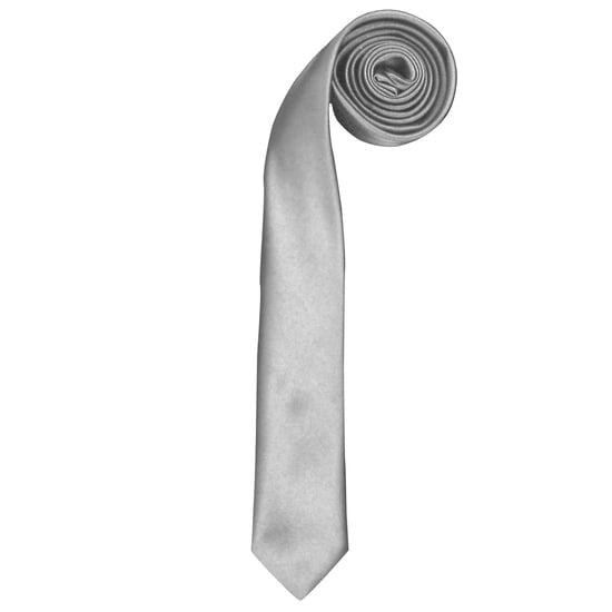 Premier Tie - Schlanke Herren-Retro-Arbeitskrawatte (Silber) - Image 1