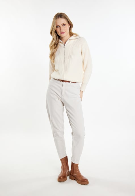 Dreimaster Strickjacke Damen Wollweiß - Image 2