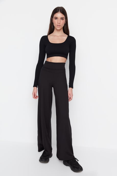 Trendyol Women's High Waist Wide Leg Tracksuit Bottom