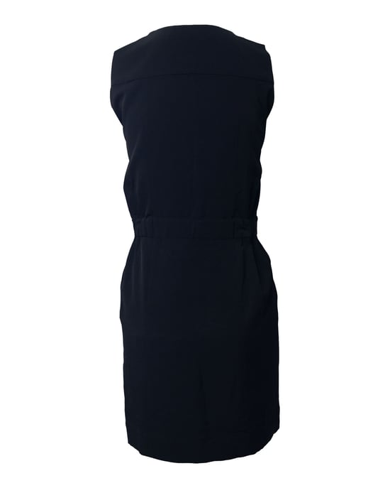 Balenciaga V-Ausschnitt Sheath-Kleid aus schwarzem Triacetat - Image 3