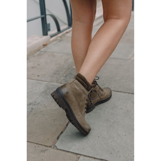 Hush Puppies Annay Leder Damen Stiefel Khaki - Image 6