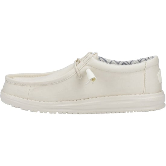 HEYDUDE Wally Canvas 100% Baumwolle Herren Stein Weiß Bootsschuhe - Image 4