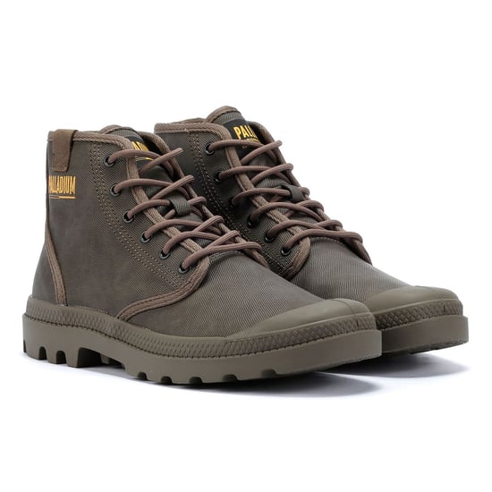 Palladium Pampa Hi Wax Leinwand Braune Stiefel - Image 1