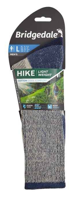Bridgedale - Herren Wandern leichte Baumwolle Boot Socken - Indigo - Image 2