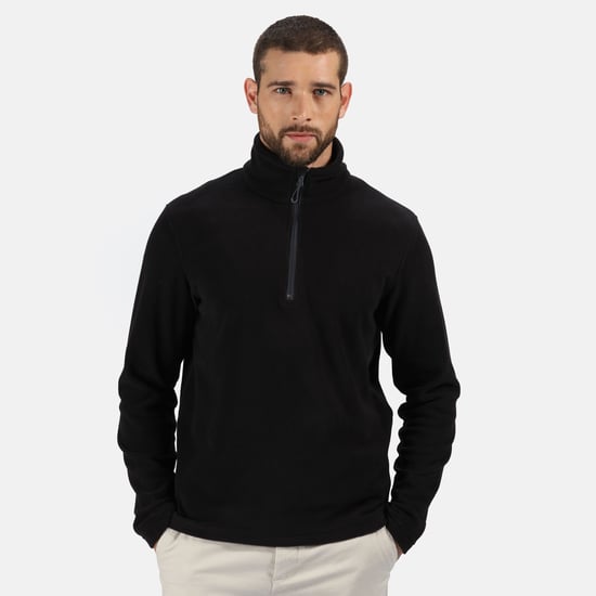 Regatta Mens Honestly Made Recycled Half Zip Fleece (Black)