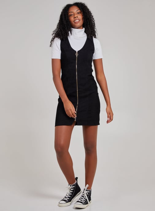 Zip Through Corduroy Dress