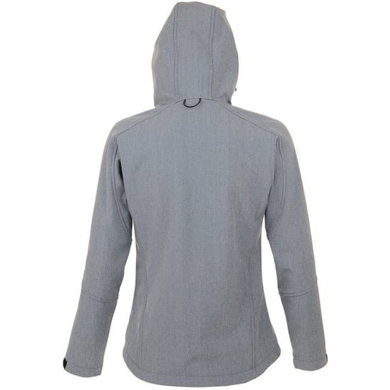 SOLS Womens/Ladies Replay Hooded Soft Shell Jacket (atmungsaktiv, winddicht und wasserabweisend) (Grey Marl) - Image 2