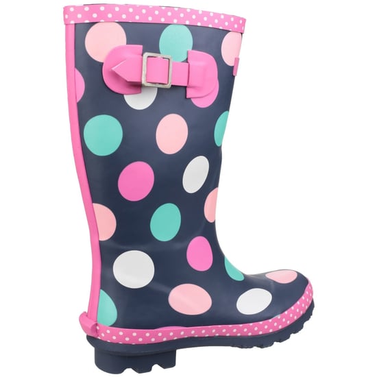 Cotswold Childrens Girls Dotty Spotted Wellington Boots (Multicoloured)