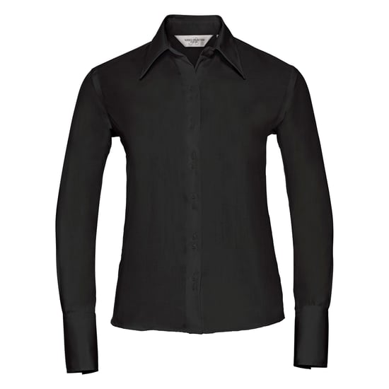 Russell Collection Bluse, Langarm, bügelfrei (Schwarz) - Image 1