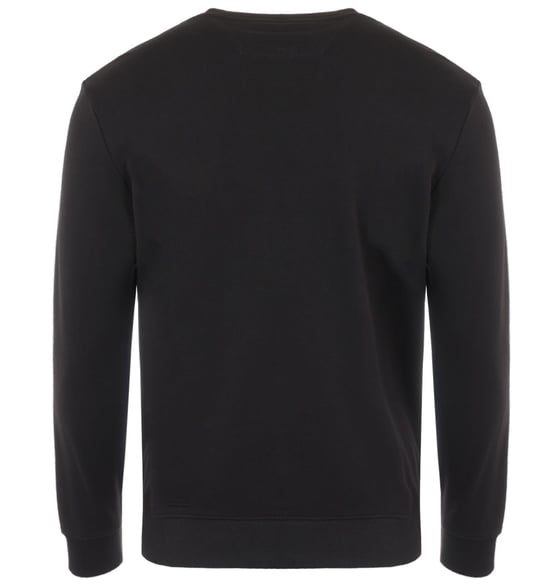 HUGO Logo Patch Sustainable Crew Neck Sweatshirt - Black - Image 2