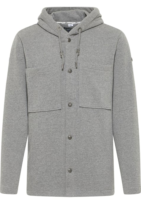 Dreimaster Sweatjacke Herren Grau Melange - Image 1