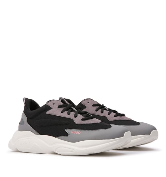 Men's Hugo Boss Leon Running Trainers in Black
