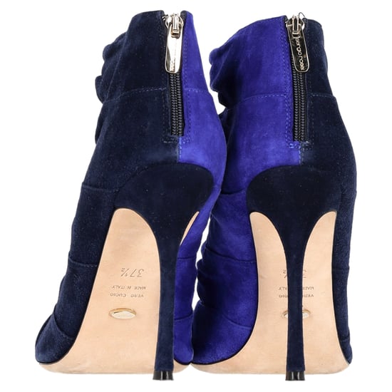Sergio Rossi Bicolor Cut-Out Stiefeletten aus blauem Wildleder - Image 5