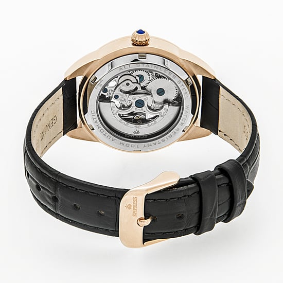 Empress Godiva Automatic MOP Leather-Band Watch