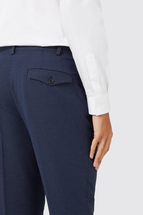 Neale Navy Jacquard Trouser TT x AM