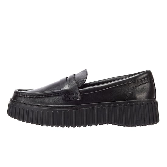 Clarks Torhill Penny Leder Damen Schwarz Komfort Schuhe - Image 5