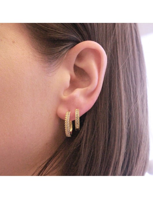Eclat Ohrringe - Gold und Kristall - Image 2