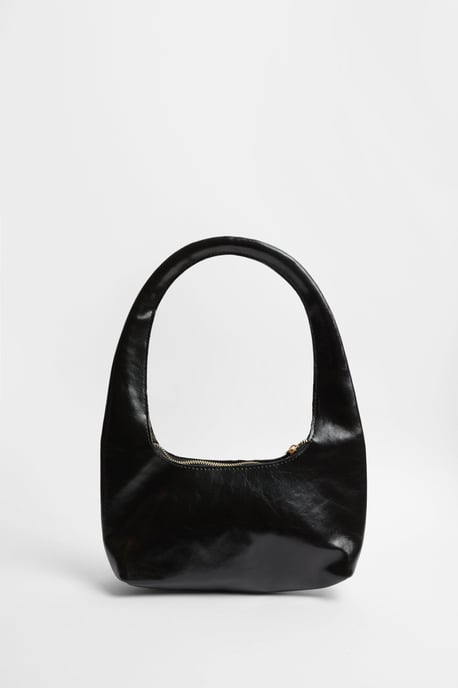 Faux Leather Shoulder Bag
