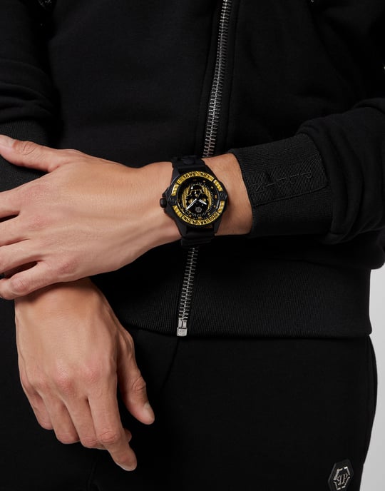 Philipp Plein The $kull Carbon Fiber Schwarz Herren Armbanduhr PWAAA1922 - Image 3