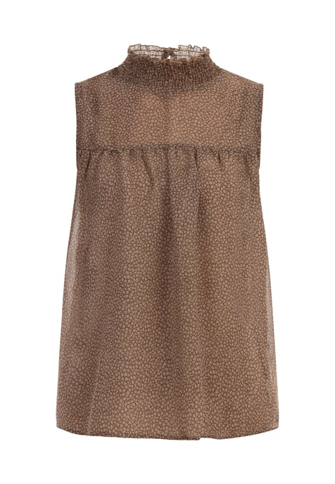 Dreimaster Bluse Damen Braun Wollweiss - Image 1