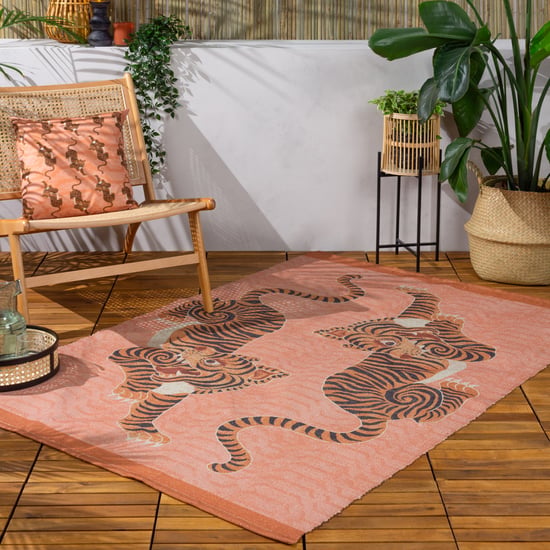 furn. Tibetischer Tiger Druck Outdoor Teppich, 120 x 170 cm - Image 1