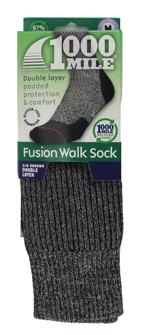 1000 Mile - Damen Fusion Repreve Doppelschicht Anti-Blasen Wandersocken - Marineblau / Malve - Image 2