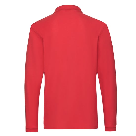 Fruit of the Loom - "Premium" Poloshirt für Herren Langärmlig (Rot) - Image 2