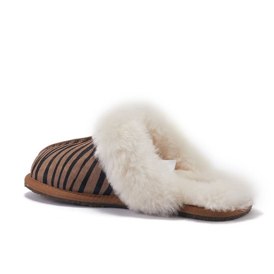 Closed Mule Zebra Slipper