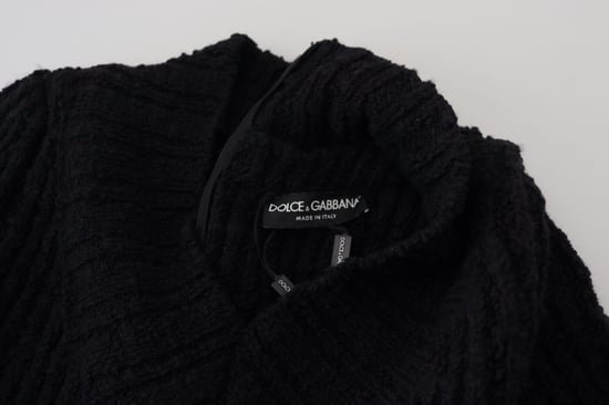 Dolce & Gabbana Schwarzes Wollstrickkleid für Damen - Image 6