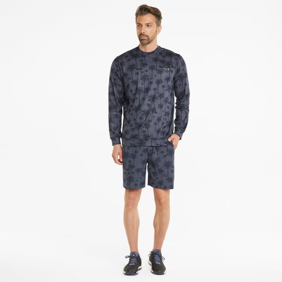 Puma X Ptc Palm Tree Crew Neck Herren Navy Pullover - Image 3