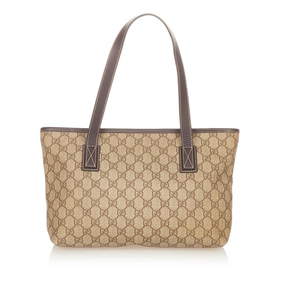 Vintage Gucci GG Supreme Tote Bag Brown - Image 3