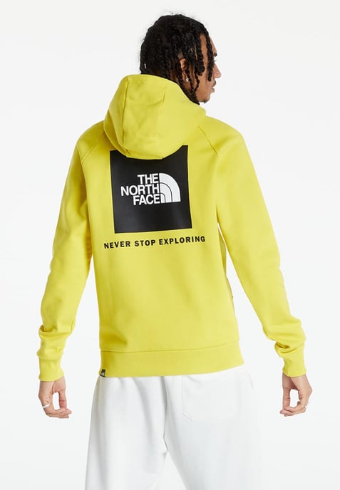 The North Face Mens Reglan Red Box Hoodie in gelb - Image 2
