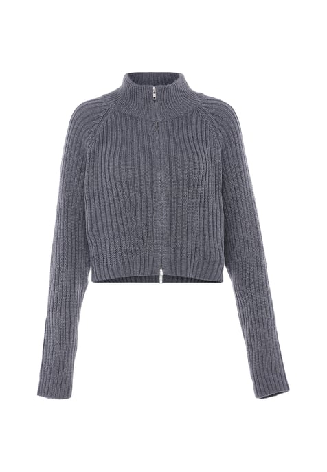 Mymo Strickjacke Damen dunkelgrau melange - Image 1