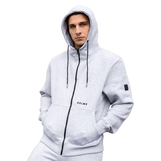 Helme Mens Zip Up Hoody Cotton Sweatshirt