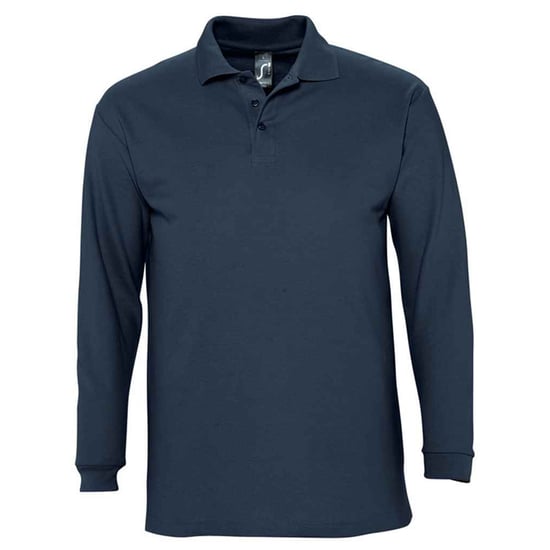 SOLS - "Winter II" Poloshirt für Herren/Damen Unisex Langärmlig (Marineblau) - Image 1