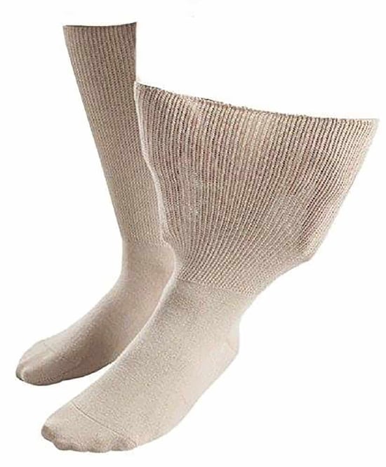 Herren & Damen Extra Wide Soft Cotton Oedema Socken für geschwollene Füße - Image 1