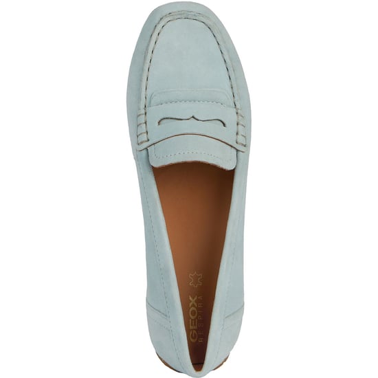 Geox D Kosmopolis Wildleder Damen Hellblau Mokassins Schuhe - Image 4