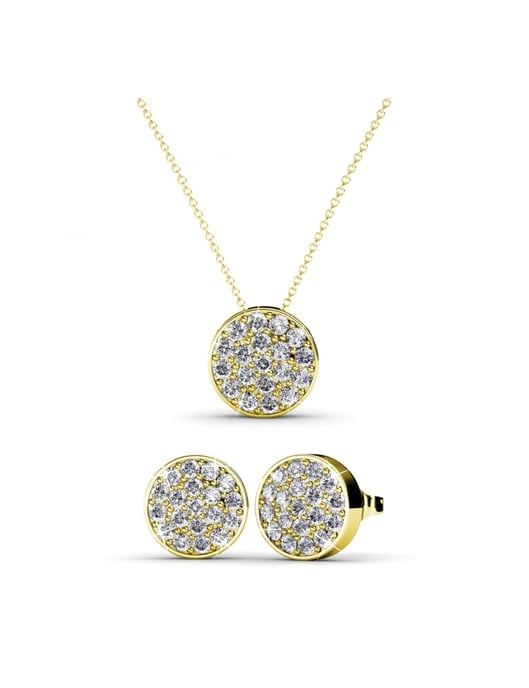 Rundes Set - Gold und Kristall - Image 1