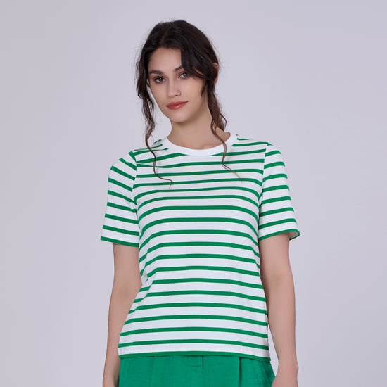 Gestreiftes T-Shirt aus Baumwolle - Image 1