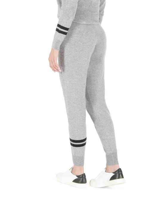 Crown Of Edinburgh Cashmere Track Pants Morningside Grey K