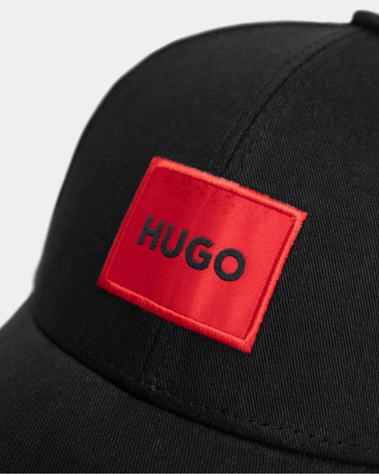HUGO Men-X 581-RL Mens Cotton-Twill Cap With Red Logo Label - Image 4