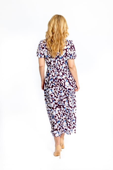 Eva Smudge Print Midi Dress
