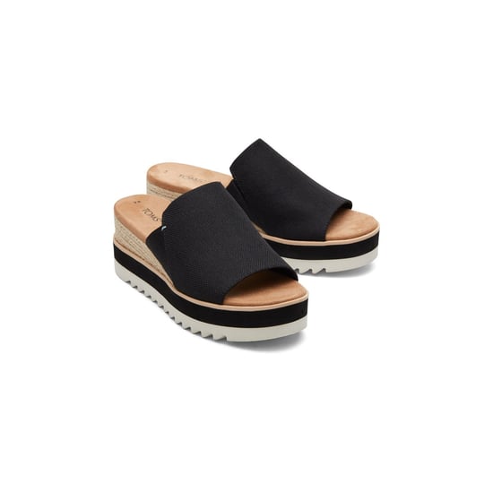 TOMS Diana Mule Polyester Damen Schwarz Wedges - Image 1