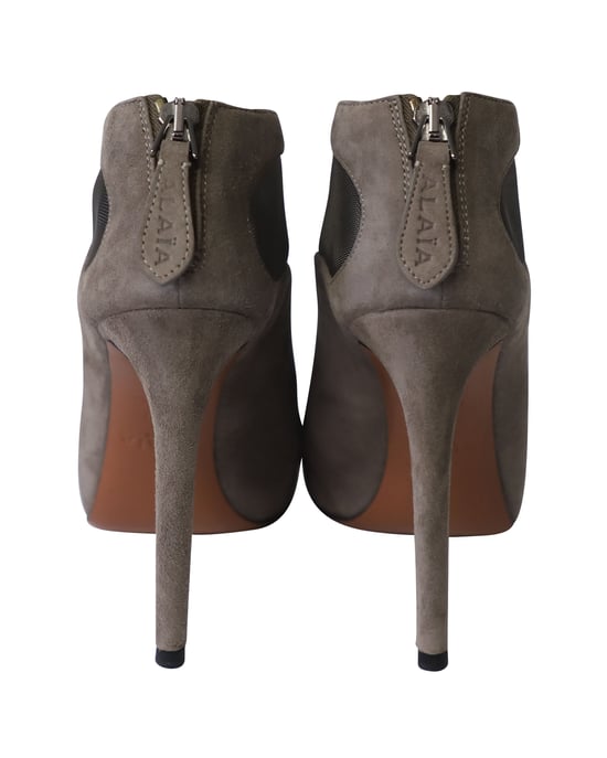 Alaïa Azzedine Stiefeletten aus grauem Wildleder - Image 4