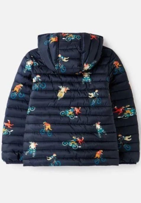 Joules Jungen Cairn Jacke Biker Tier in Marine - Image 2