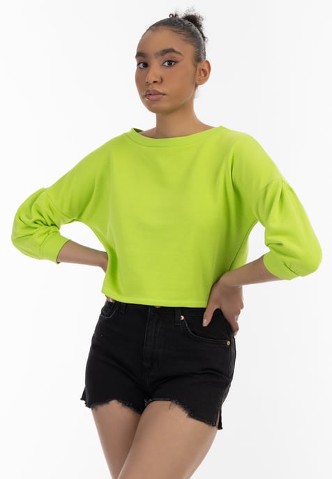 Mymo Sweatshirt Damen Limette - Image 3
