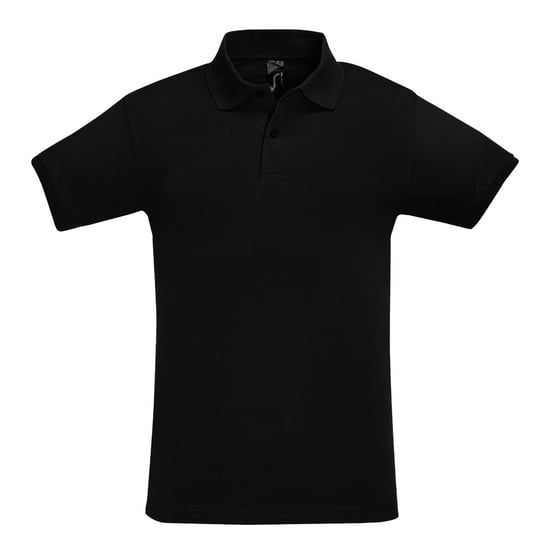 SOLS Mens Perfect Pique Kurzarm-Poloshirt (Schwarz) - Image 1