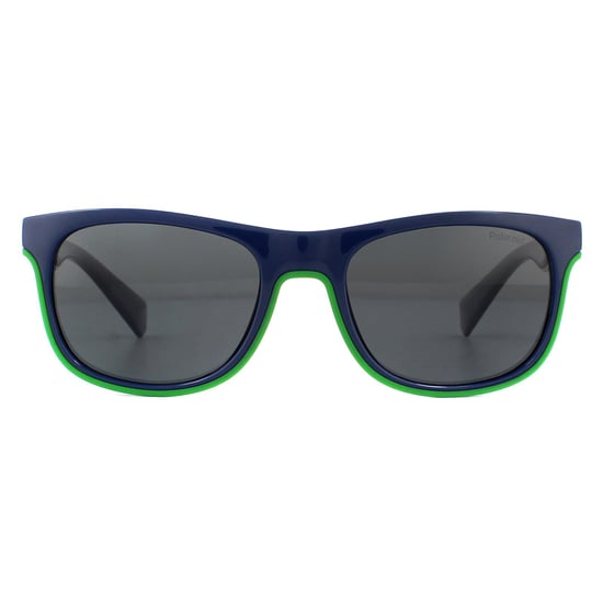 Polaroid Enfants Lunettes De Soleil PLD 8041/S RNB M9 Bleu Vert Gris Polarisé - Image 1