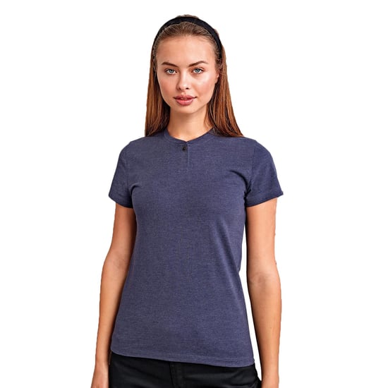 Premier - "Comis" T-Shirt für Damen (Marineblau meliert) - Image 3