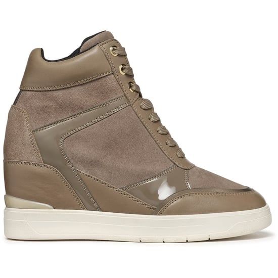 Geox D Maurica Leder Damen Dunkel Taupe Turnschuhe - Image 5